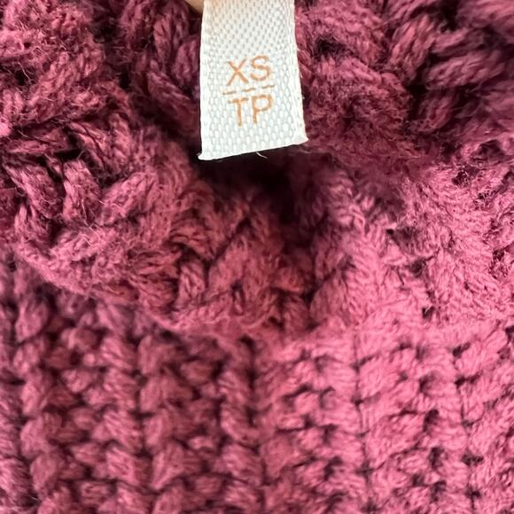 New Free People Turtle Neck Pullover Knit Sweater Long Sleeve Women's Size XS - Picture 4 of 5